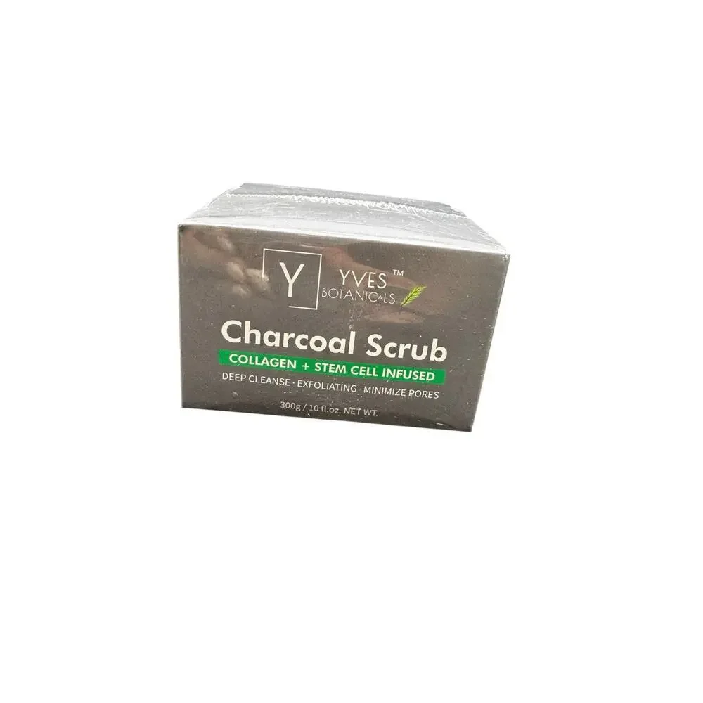 NWT Yves Botanicals Charcoal Scrub Full Size Sealed